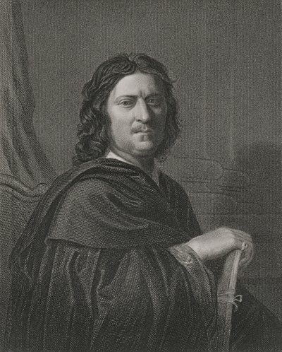 Self Portrait (engraved by James Posselwhite) by Nicolas Poussin